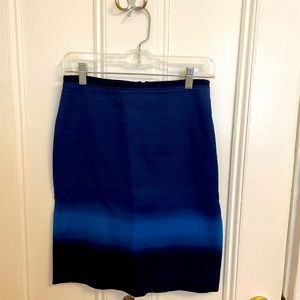 Blue ombre LOFT pencil skirt